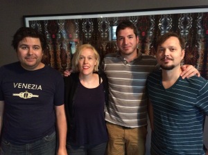 Matthew Roth & Nan Turner of Schwervon!, with Brenton Cook of Haymaker Records, and Dedric Moore of Monta At Odds and Gemini Revolution, on the Oct. 1, 2014, Wednesday MidDay Medley.